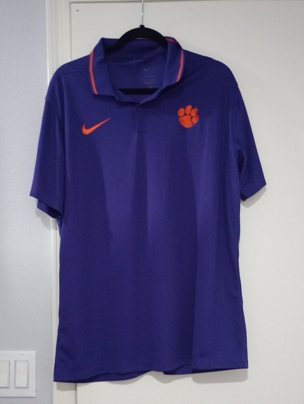 Nike Clemson Tigers Dri Fit Purple with Orange Logos